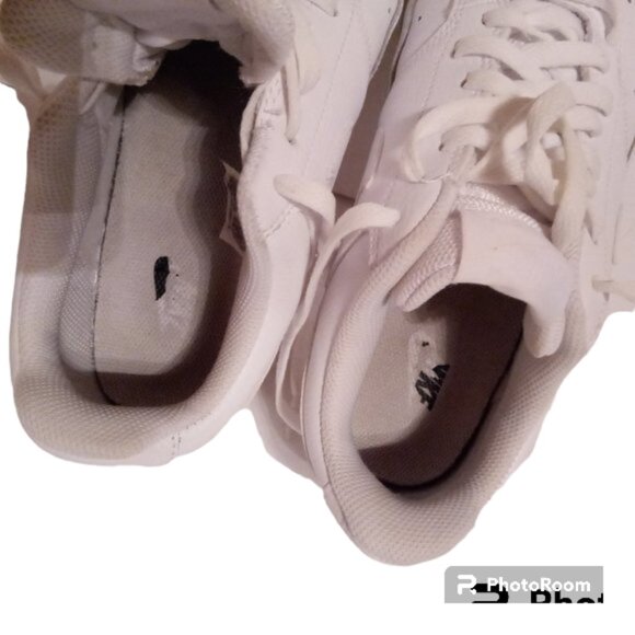 Nike white Court Vision sneakers sz 10 - Picture 7 of 9